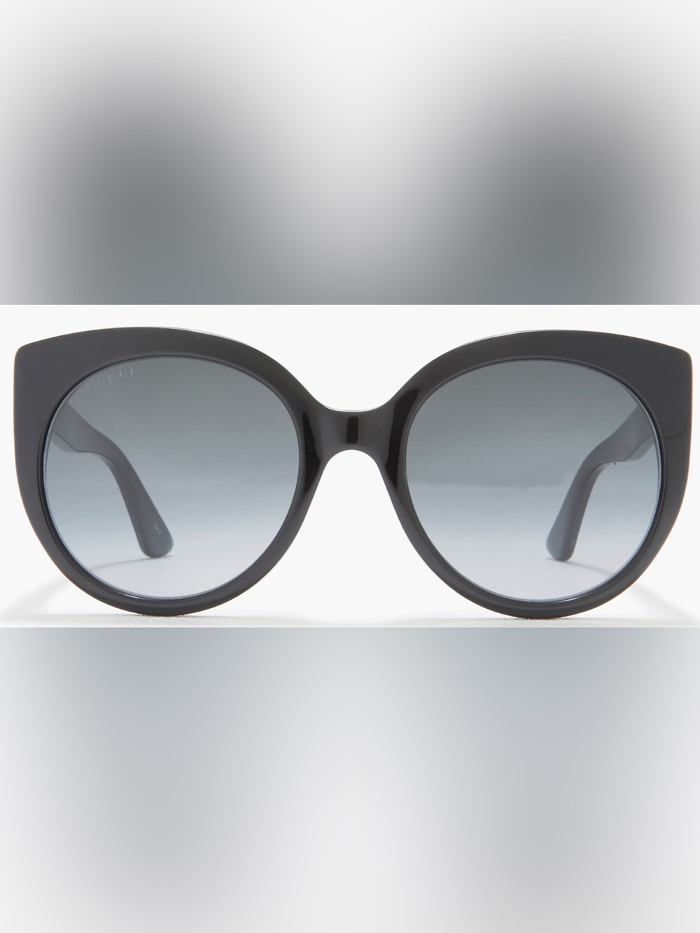 Gucci Black 55 mm Round Cat-Eye Gradient Sunglasses
